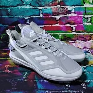 Adidas Icon 7 Boost Baseball Cleat Men's 13 Gray/White New S23852 Metal